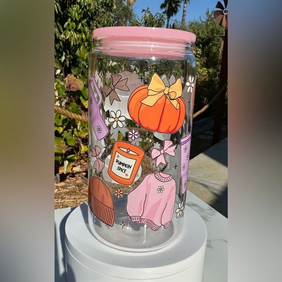 Fall favorites Libby can glass tumbler 16oz - Picture 4 of 5